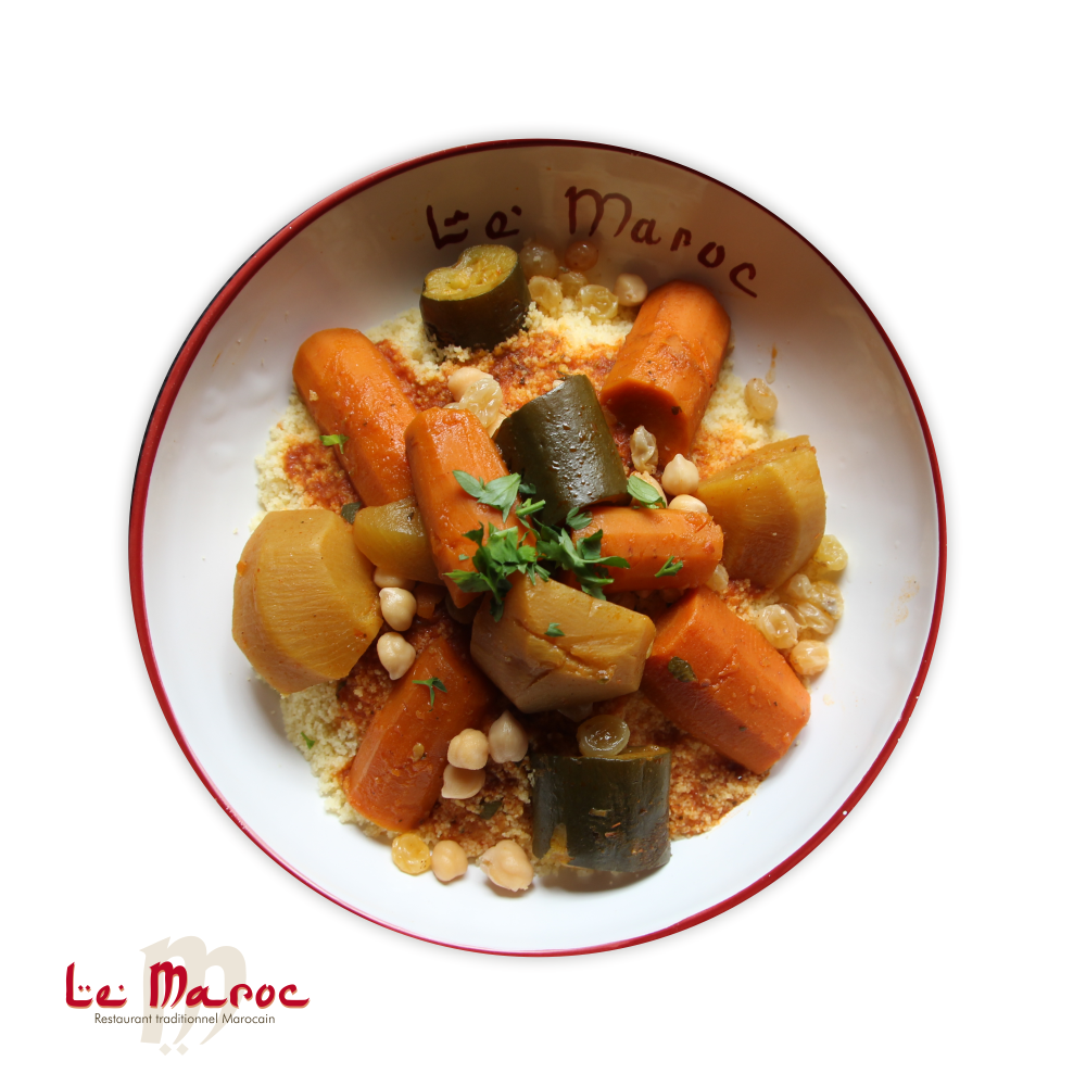 Couscous végétarien - Restaurant Le Maroc Lille